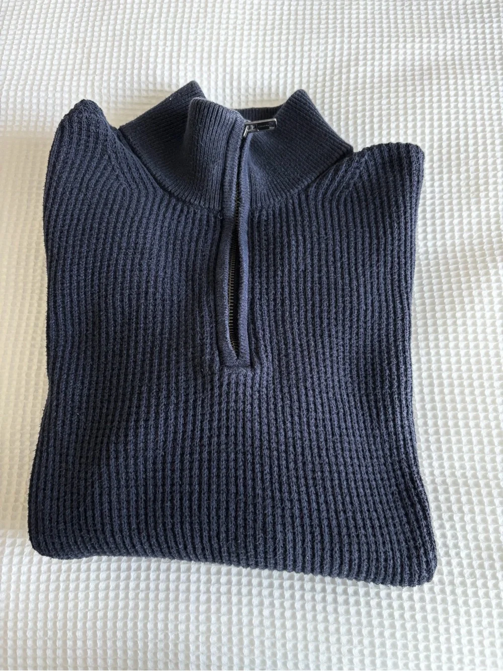 GAP Men's Ribbed Quarter-Zip Sweater - Black